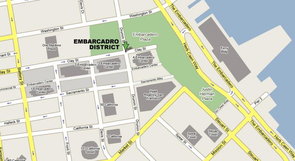 Map of embarcadero San Francisco