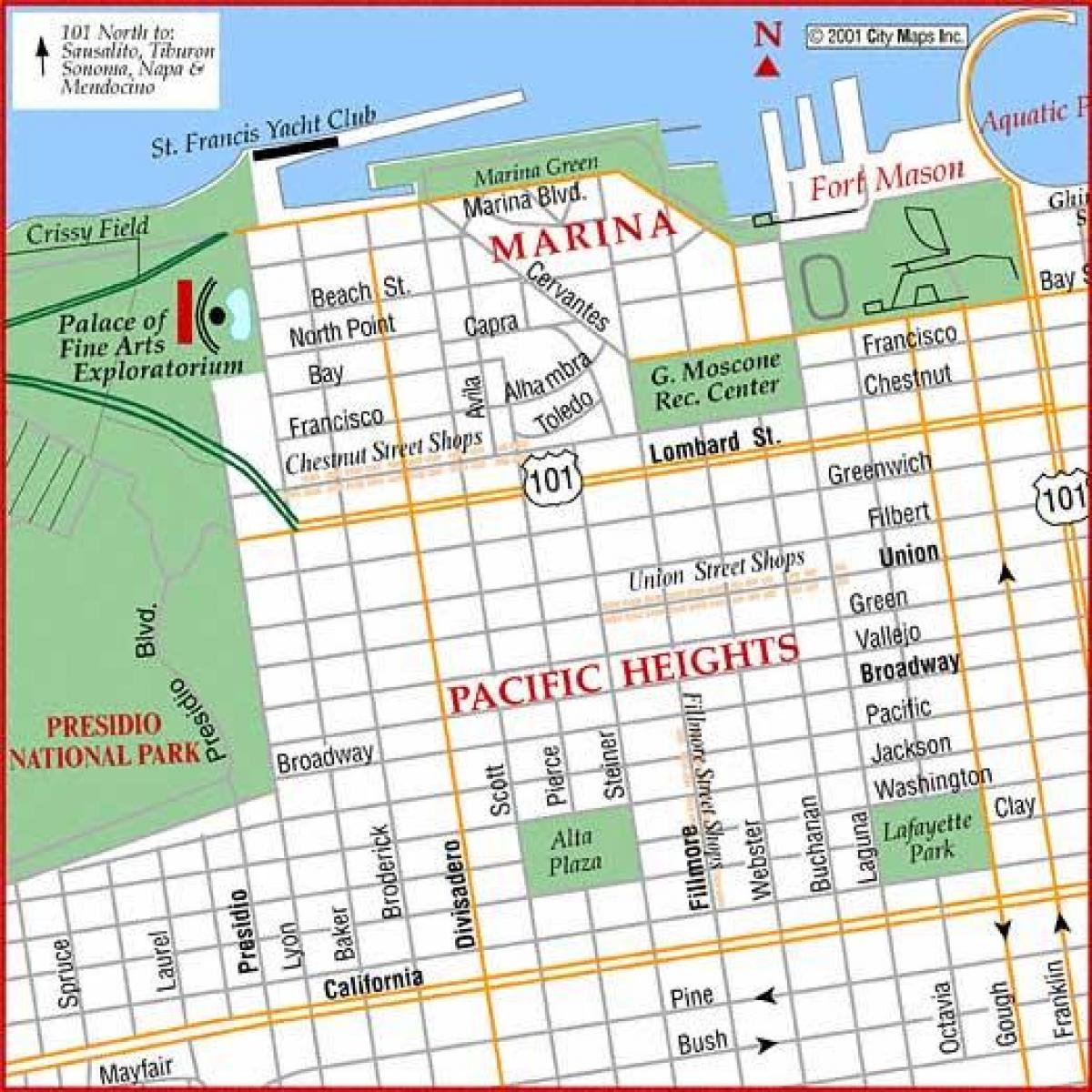 San Francisco marina map