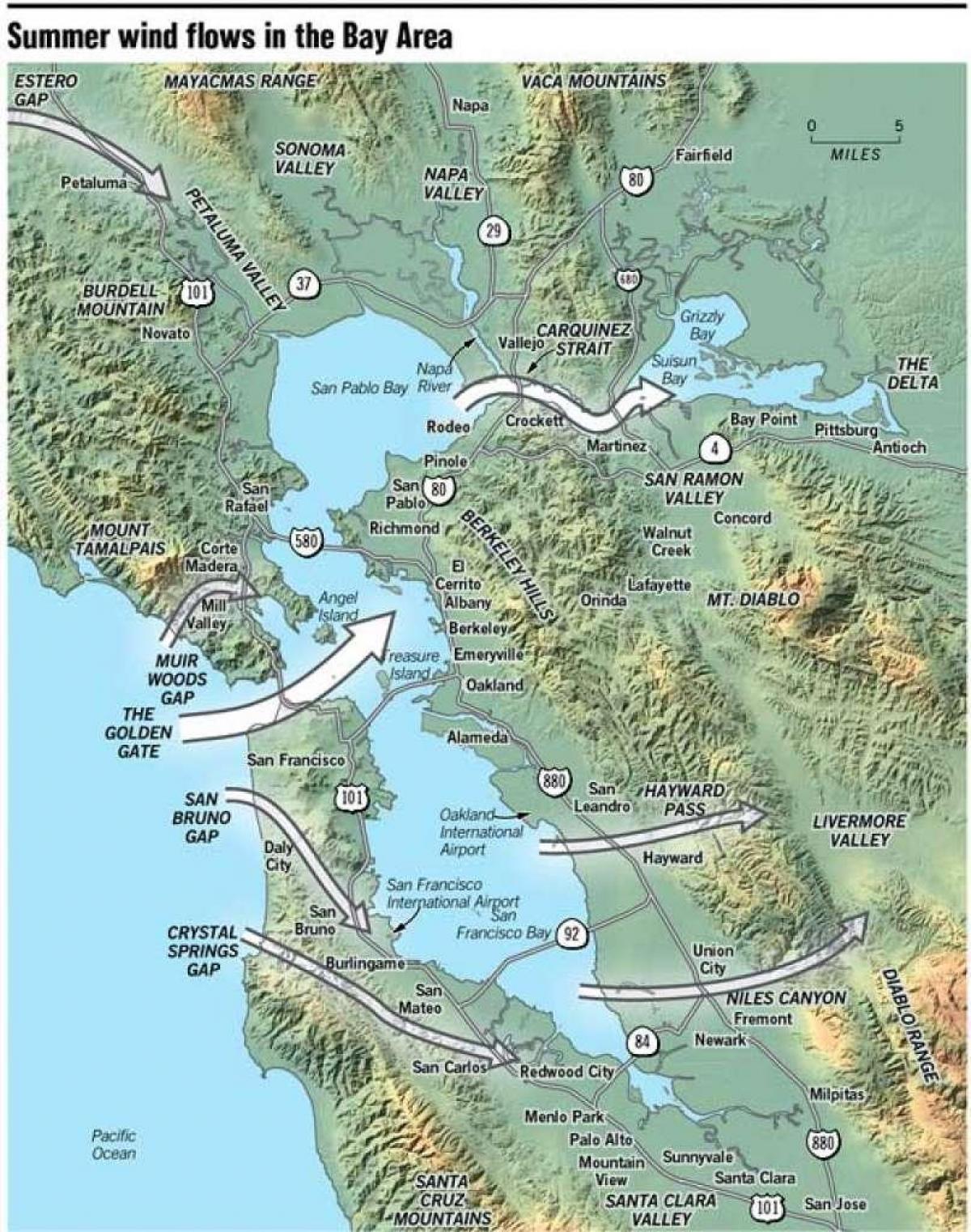 Map of San Francisco microclimate