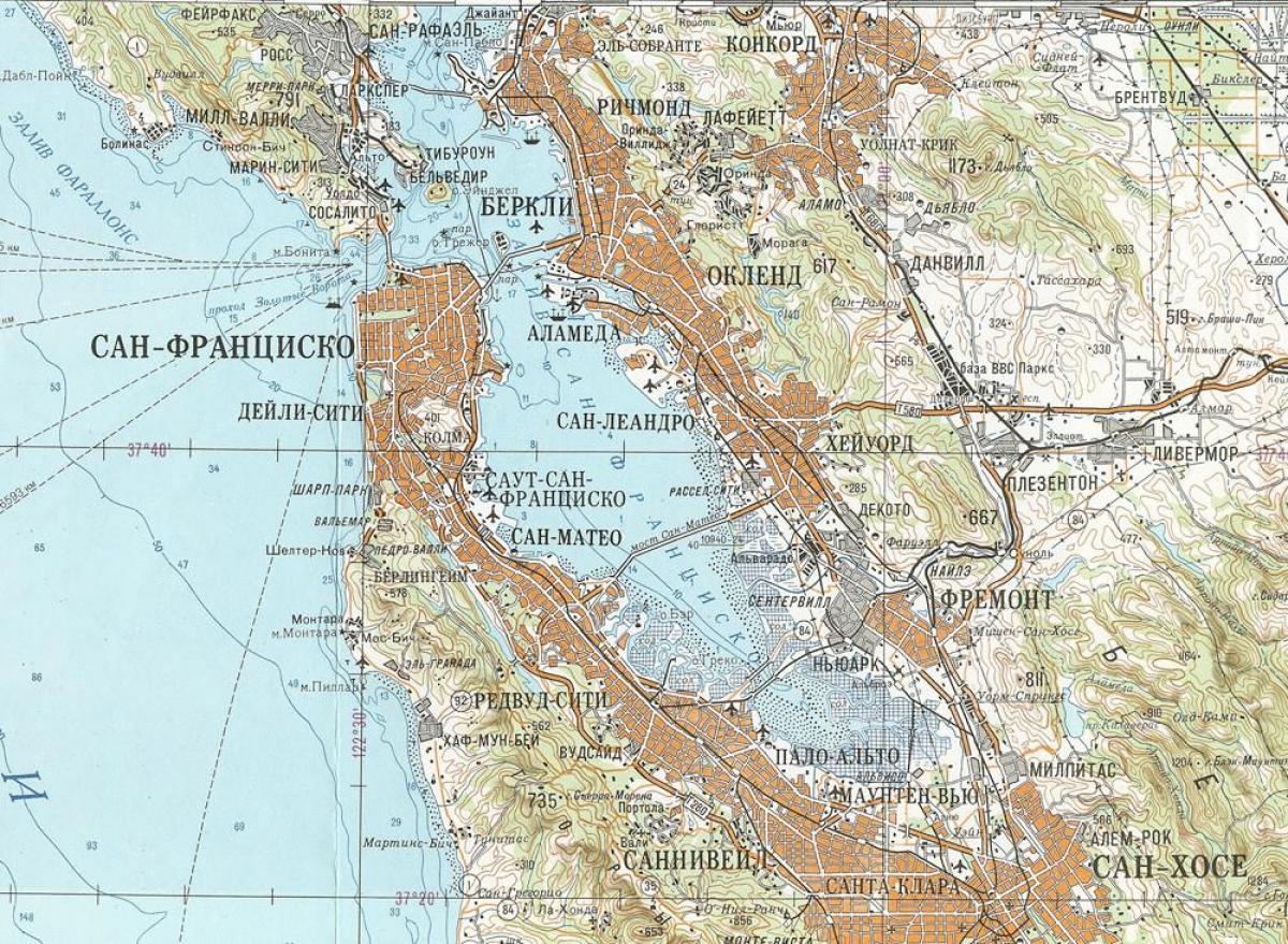 Map of soviet San Francisco