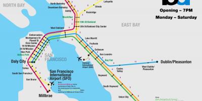 Bart system San Francisco map