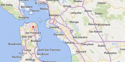 Map of california cities near San Francisco