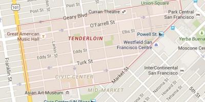 The tenderloin San Francisco map