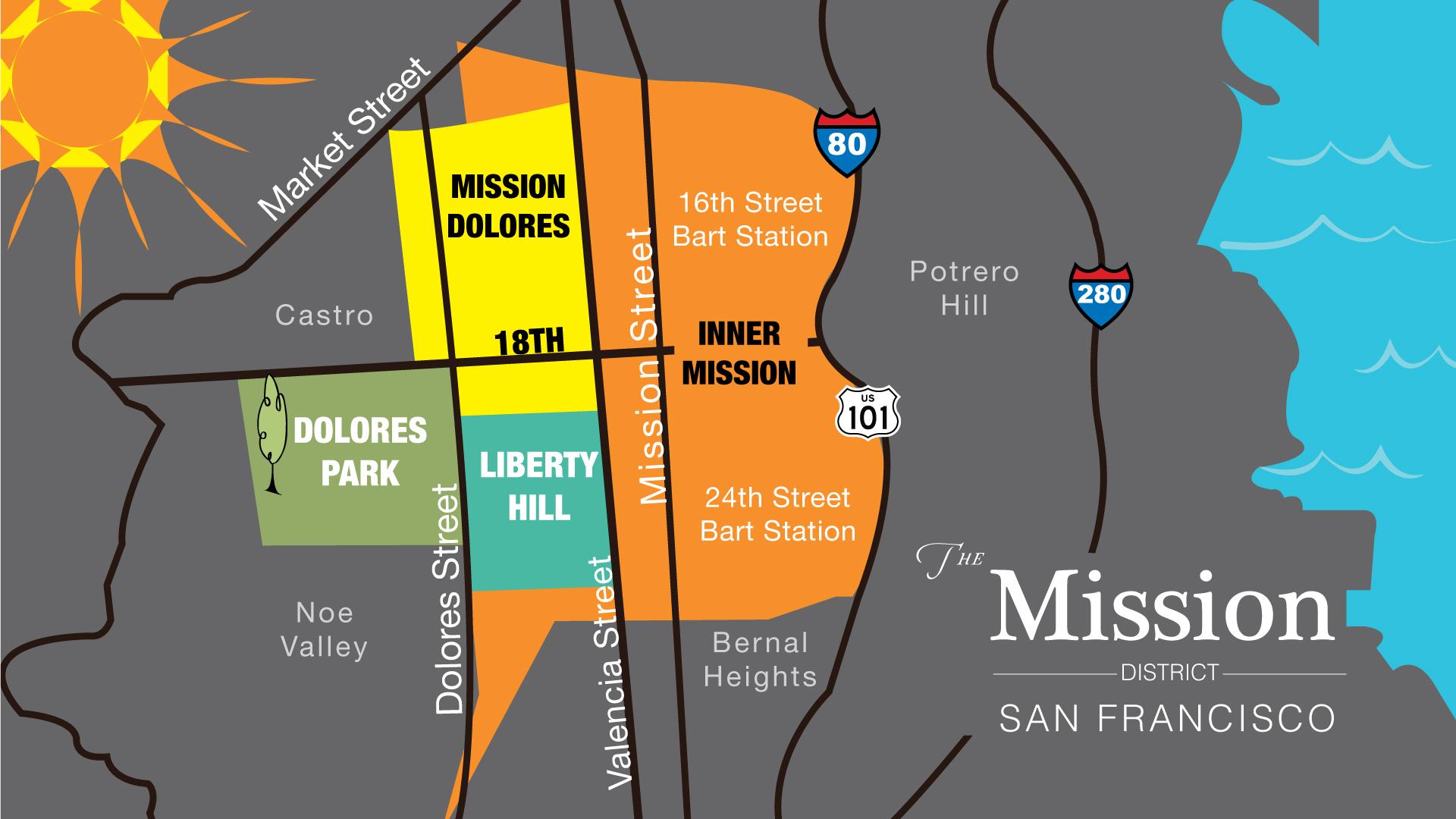 Mission District San Francisco Map