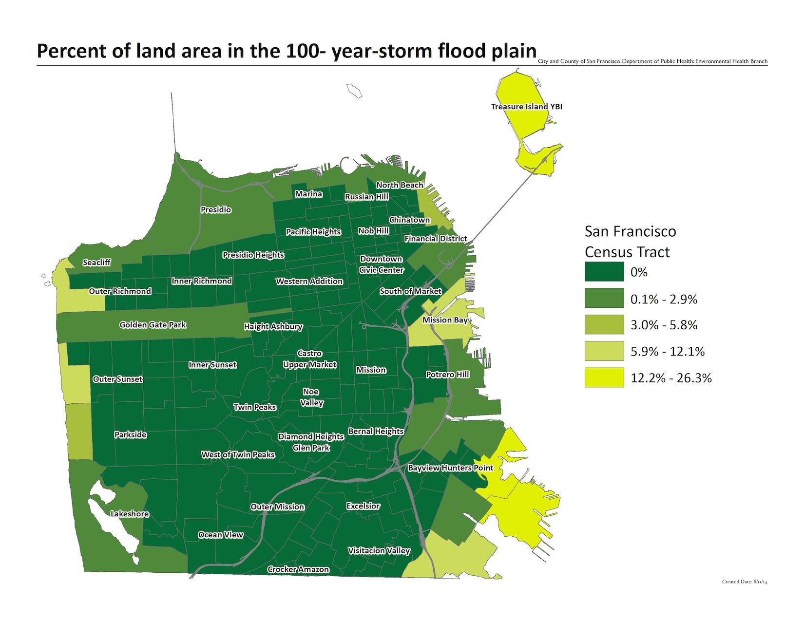 San Francisco flood zone map - Map of San Francisco flood zone 