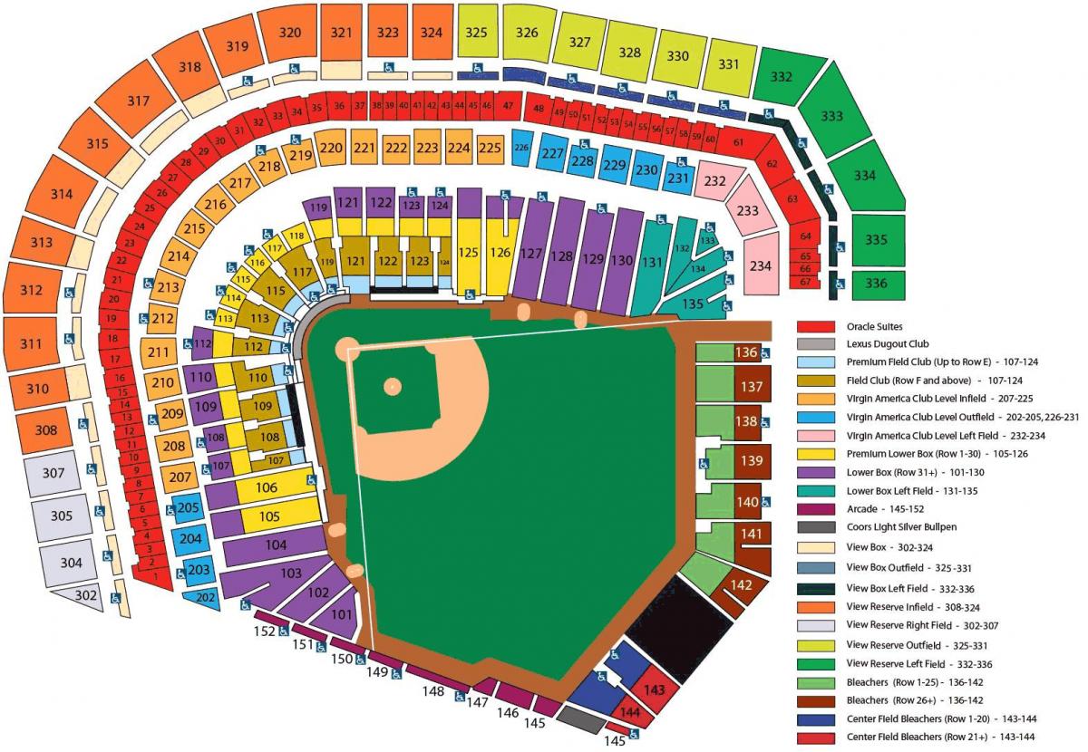 SF giants stadium seating map