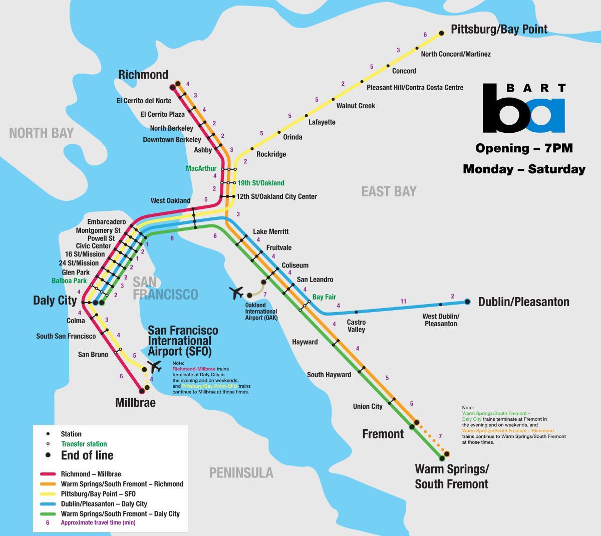 bart system San Francisco map