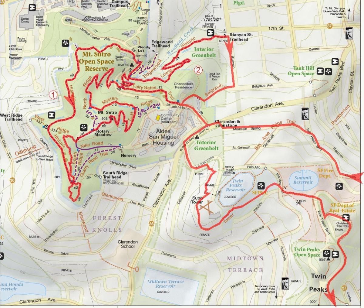 Map of bay area bike trails