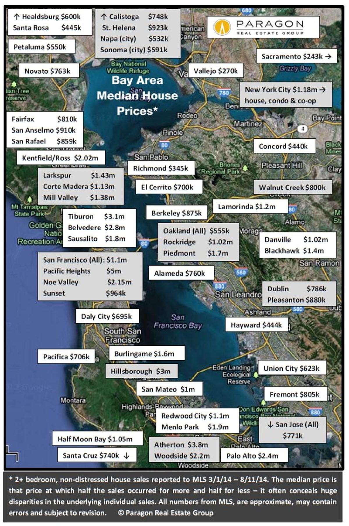 Map of bay area housing prices