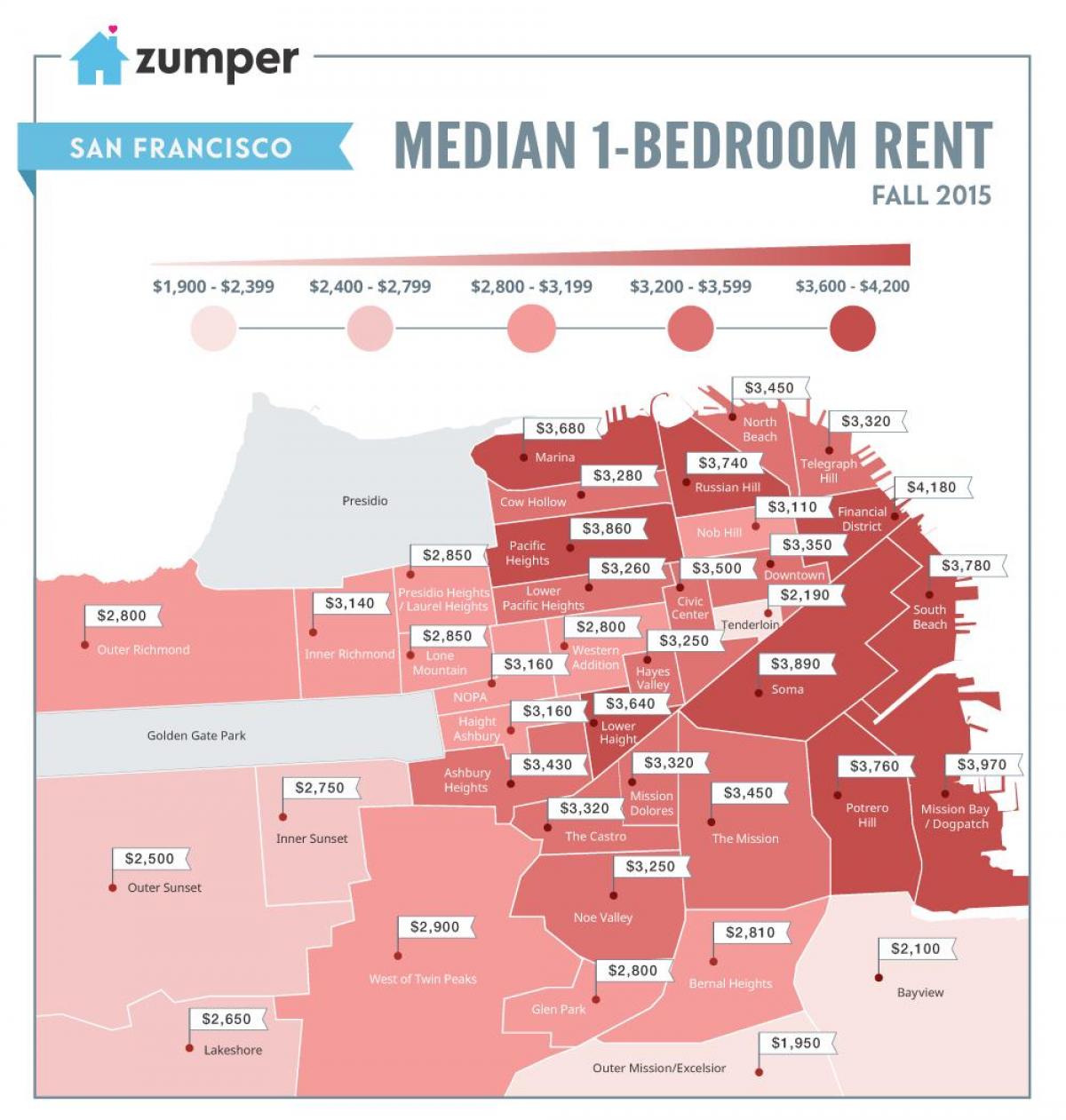 bay area rental prices map