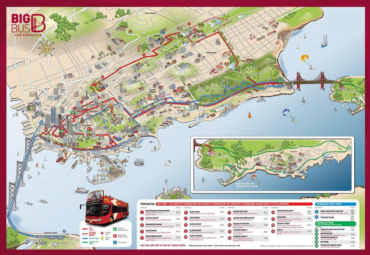 big bus map San Francisco