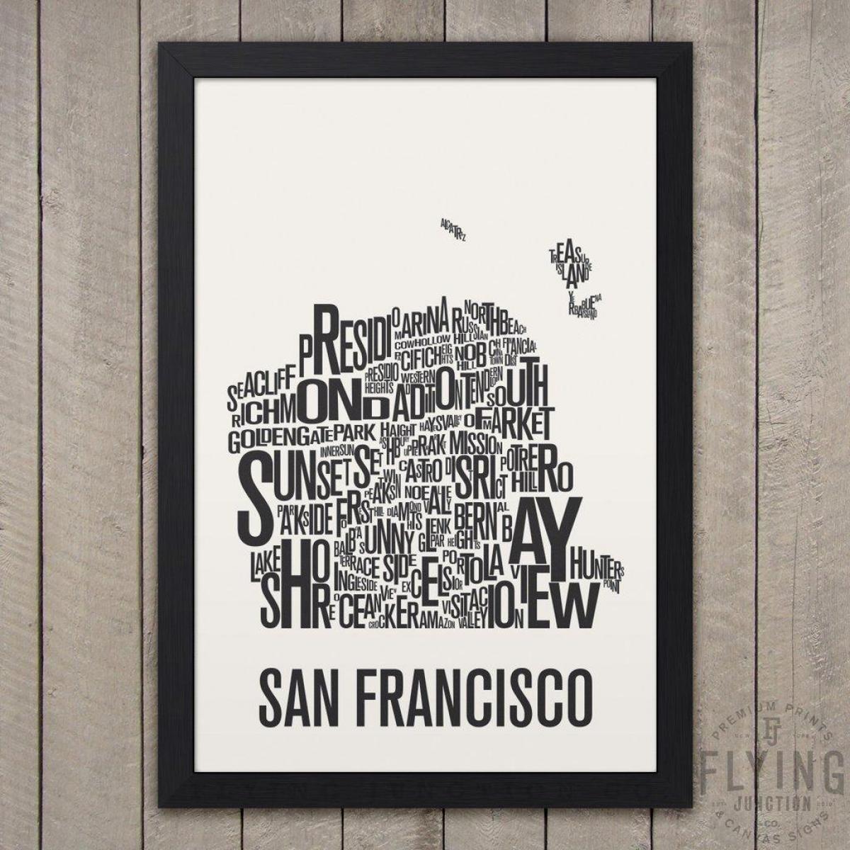 San Francisco typography map