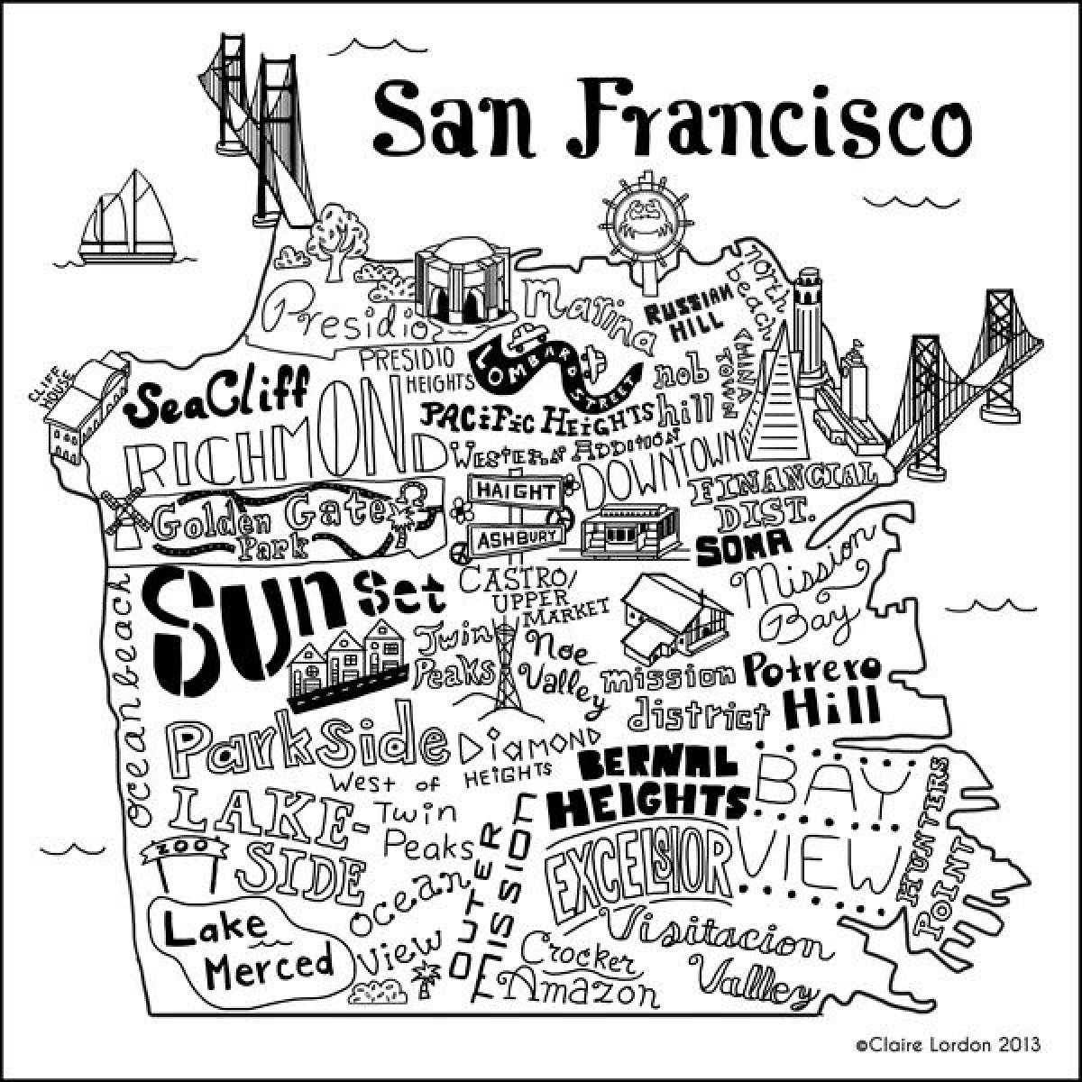 Map Store San Francisco Map store San Francisco   Map of store San Francisco (California 