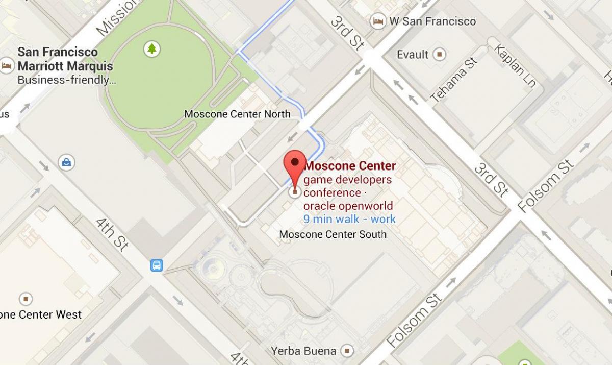 Map of moscone center San Francisco