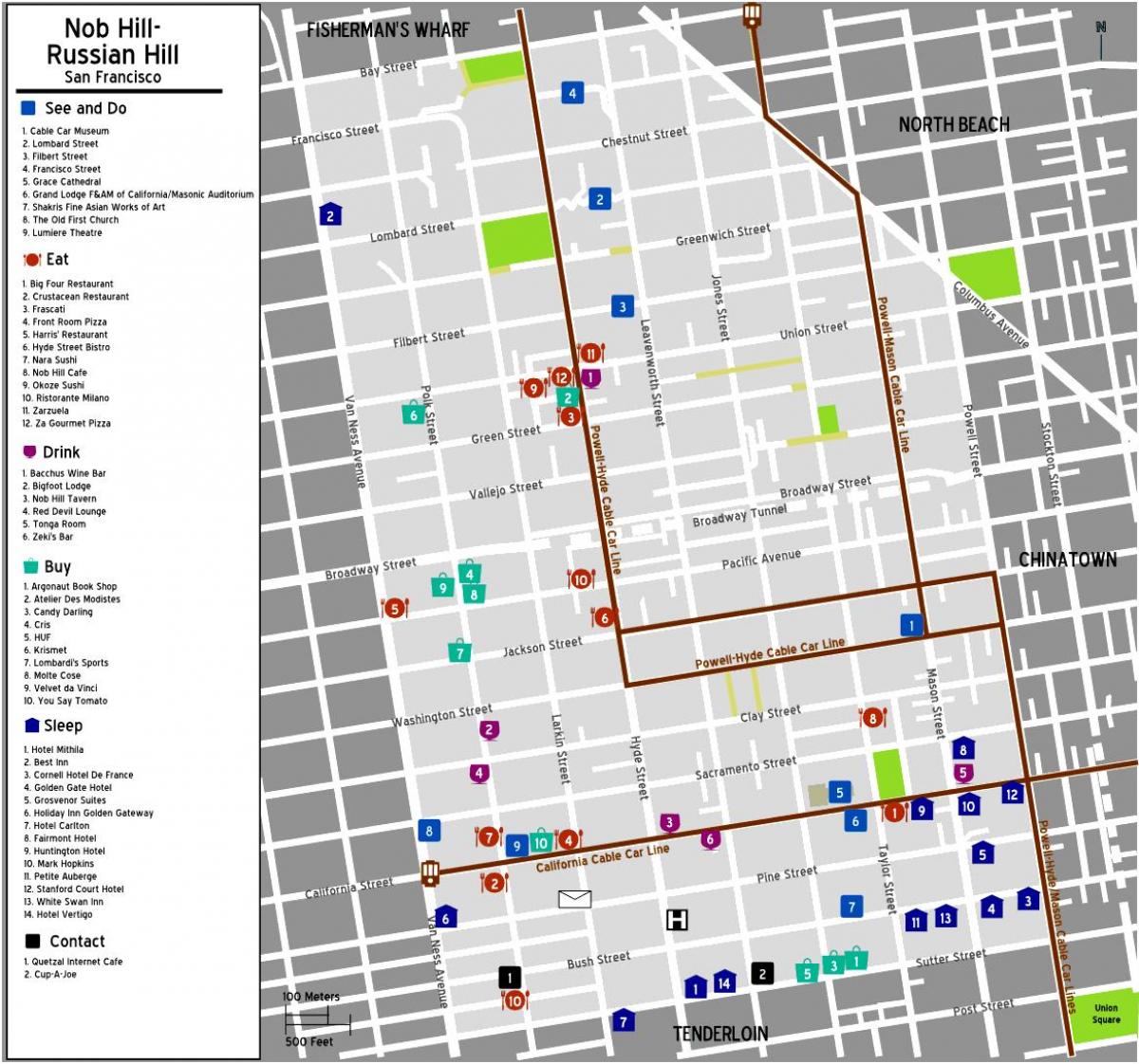 Map of nob hill San Francisco