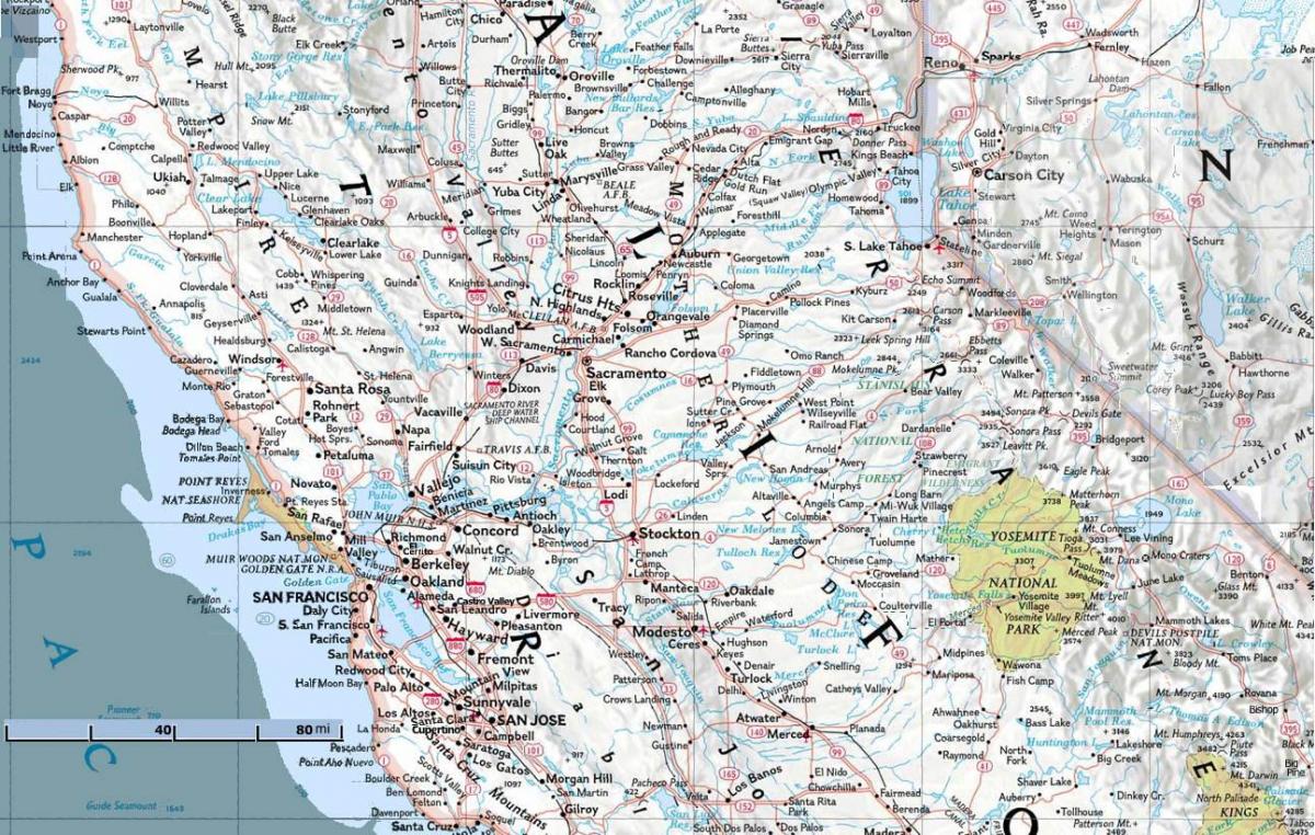 Map of north of San Francisco