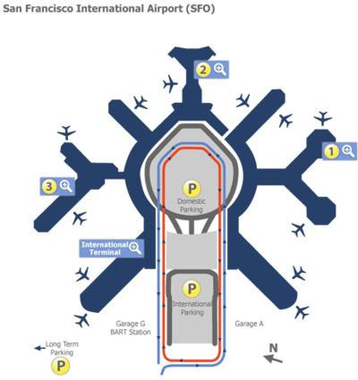 San Francisco airport gate map