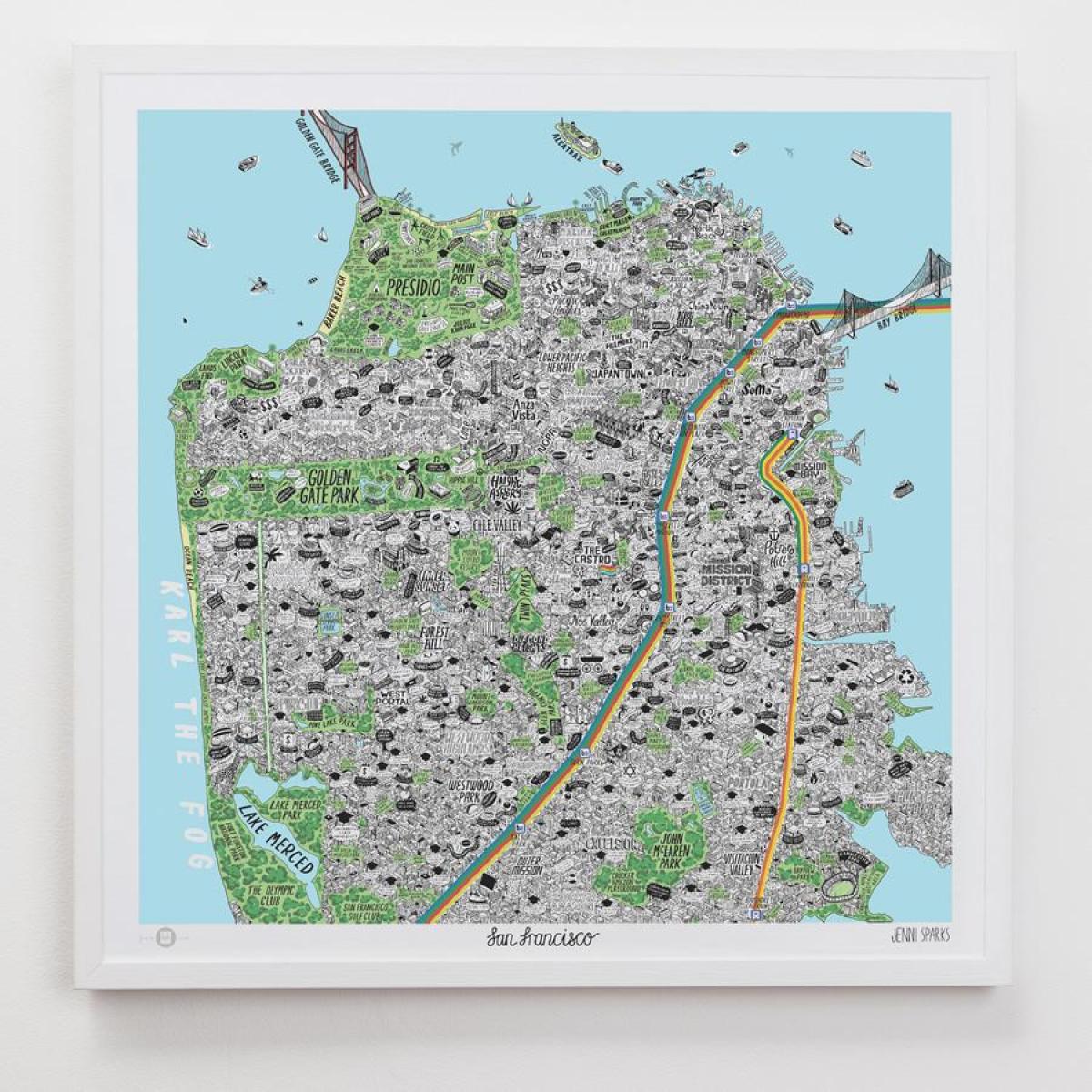 Map of San Francisco art