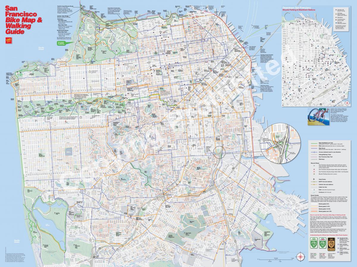 Map of San Francisco bicycle