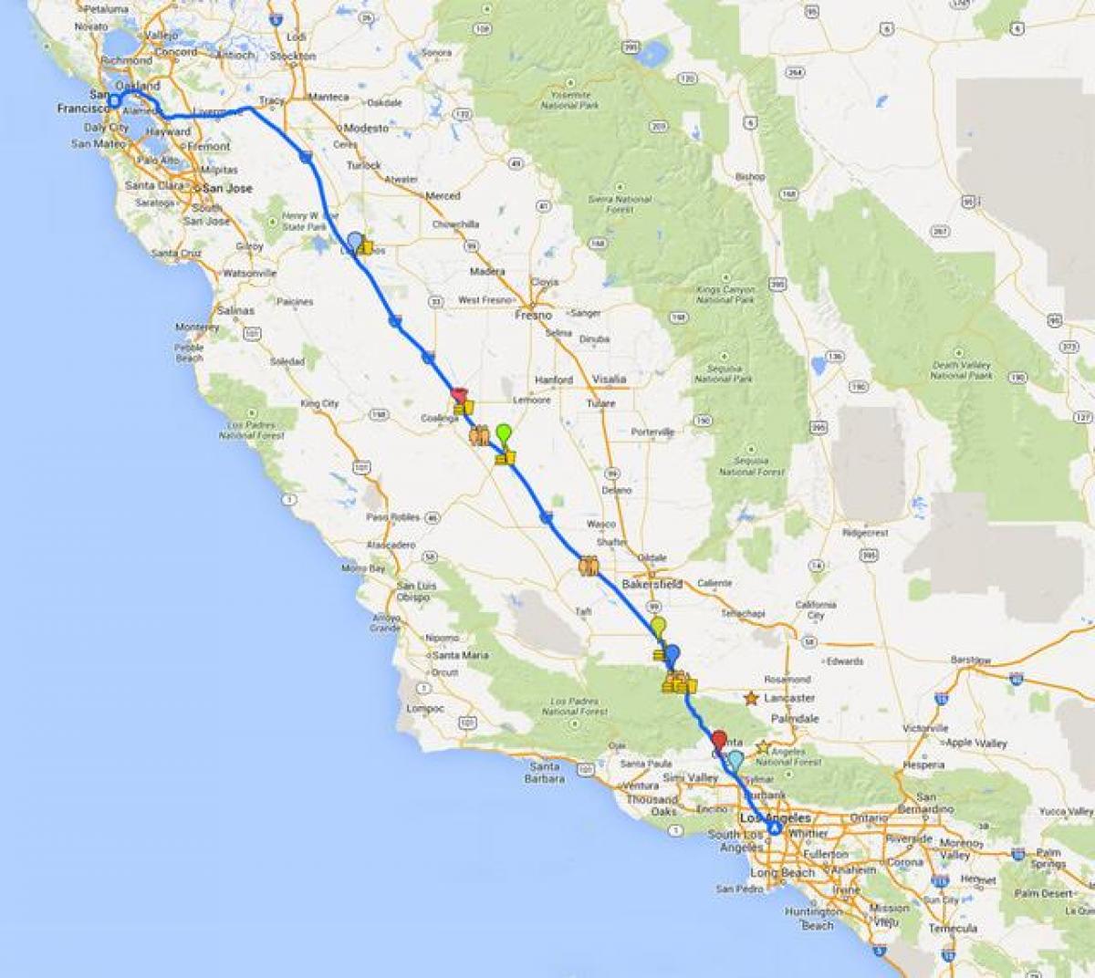Map of San Francisco driving tour