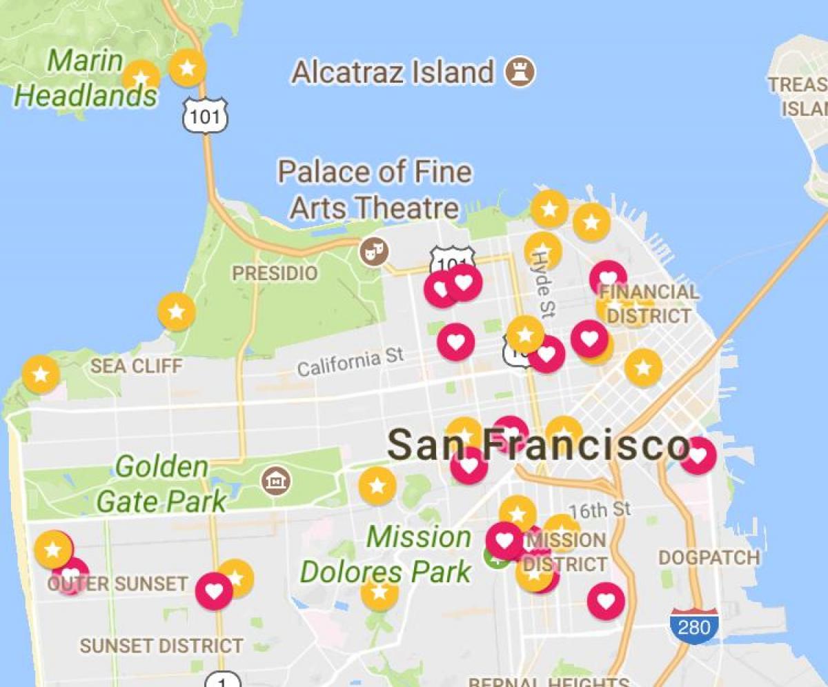 Map of San Francisco financial district