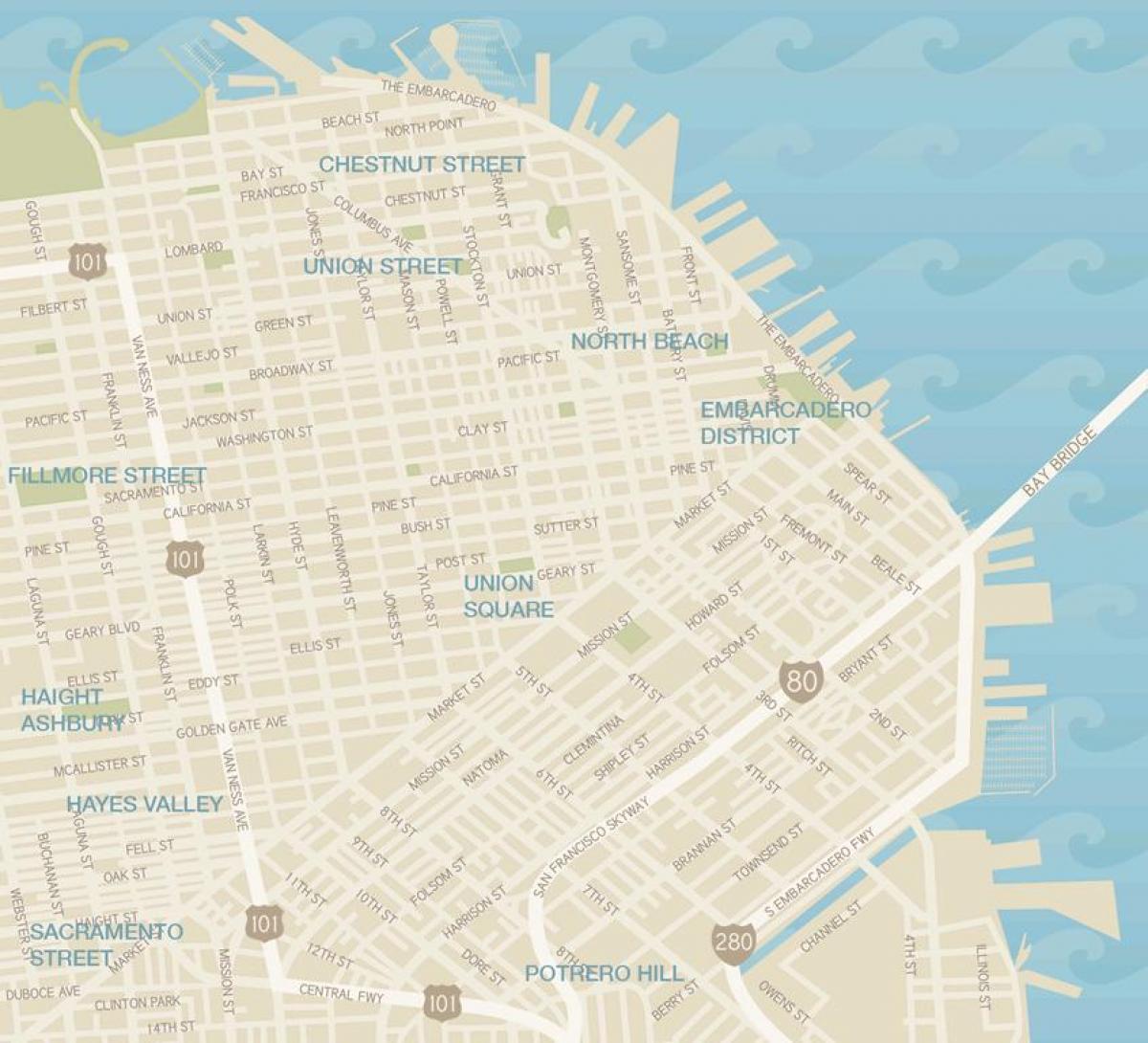 Map of San Francisco garment district