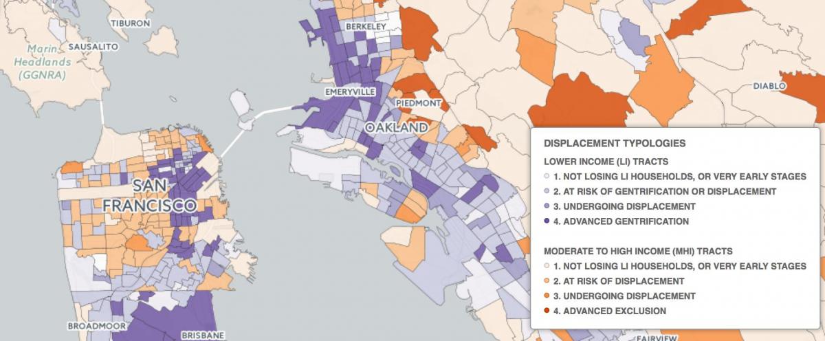 Map of San Francisco gentrification