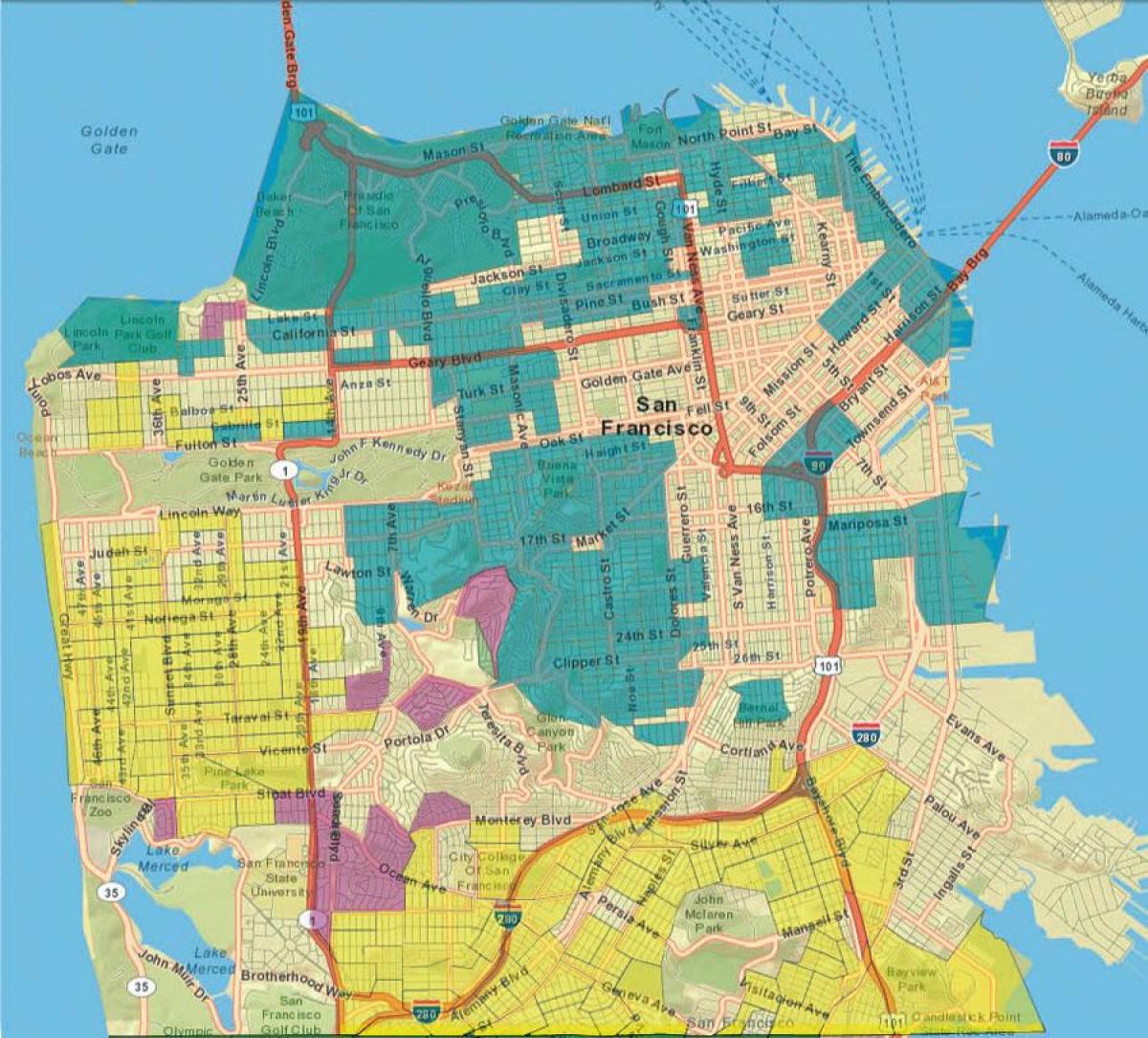 Map of San Francisco gis
