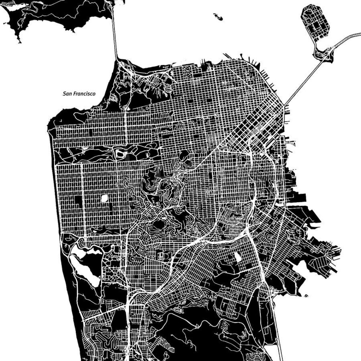 Map of San Francisco vector