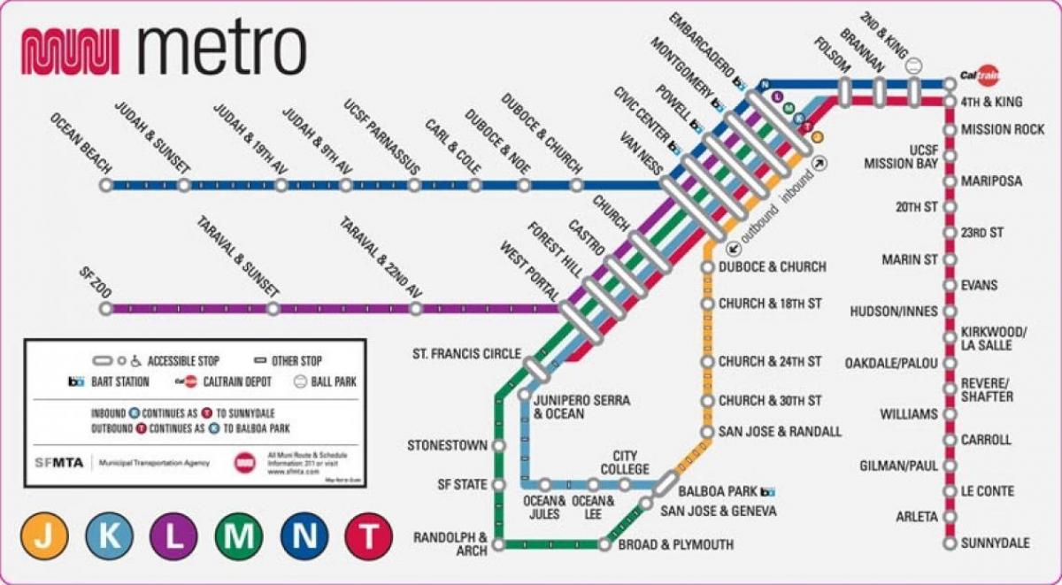 San Fran metro map