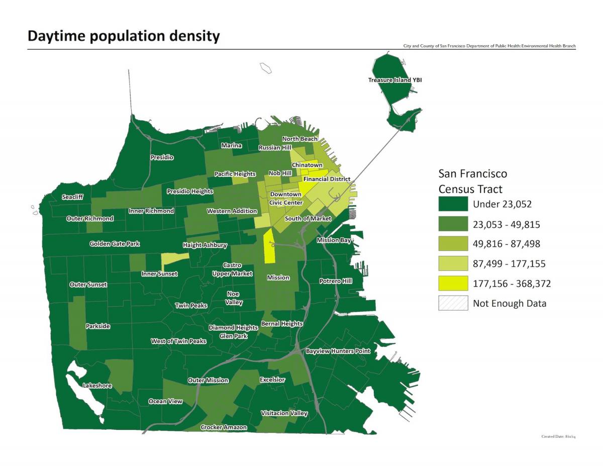 Map of San Francisco population density