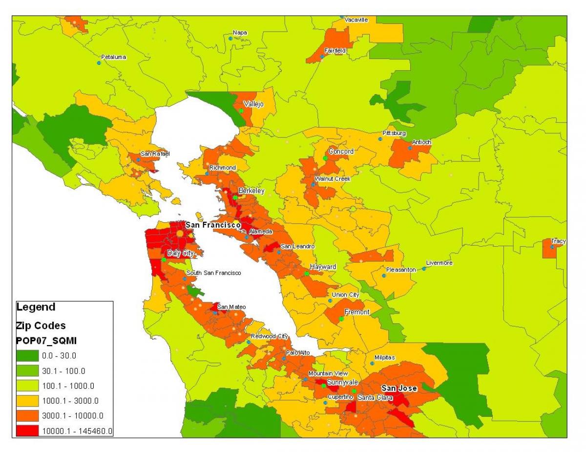 Map of San Francisco population