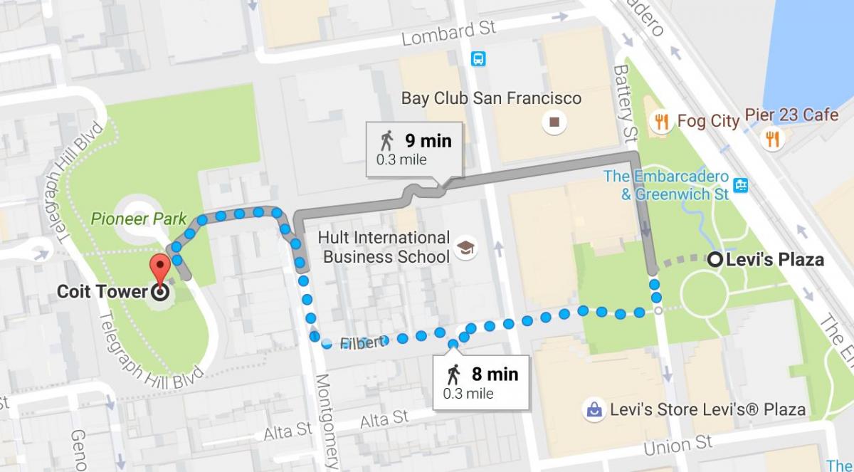 Map of San Francisco self guided walking tour
