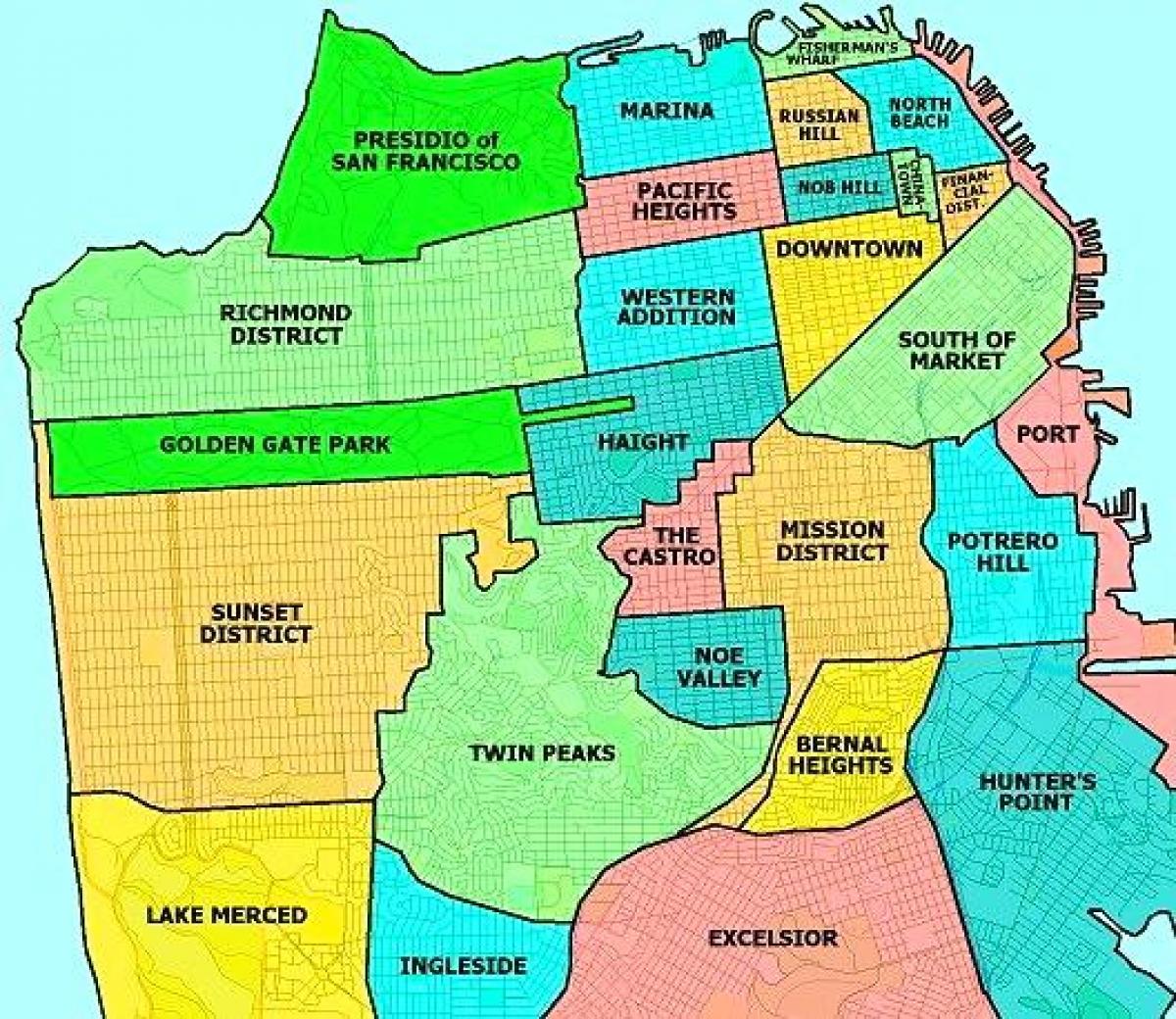suburbs of San Francisco map