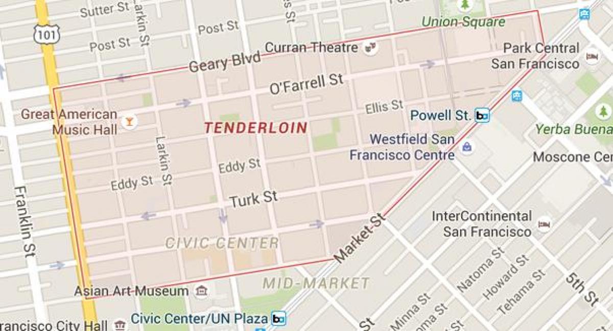 the tenderloin San Francisco map