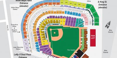 Map of at&t park detailed seat