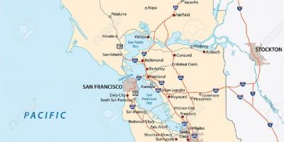 Map of bay area vector