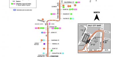 San Francisco bus 28 route map