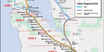 Caltrain route map