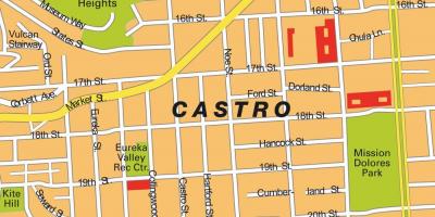 Map of castro district in San Francisco