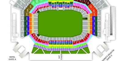 Map of levi's stadium gate