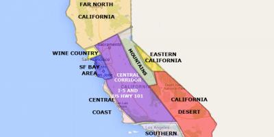 Map of california north of San Francisco
