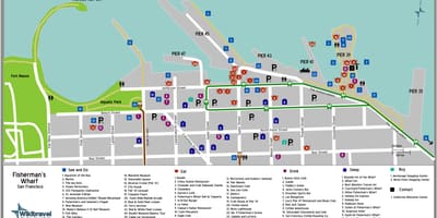 Map of San Francisco fisherman's wharf