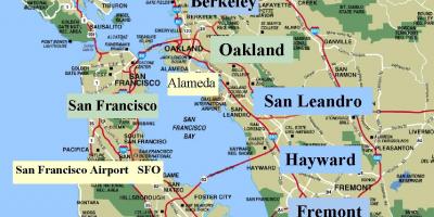 Map of San Francisco area california