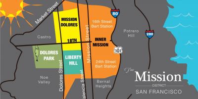 Map of mission district San Francisco