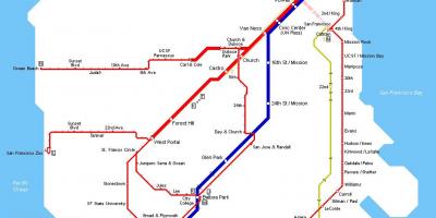 SF muni train map