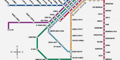 Muni subway map