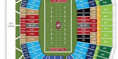 Map of San Francisco 49ers stadium