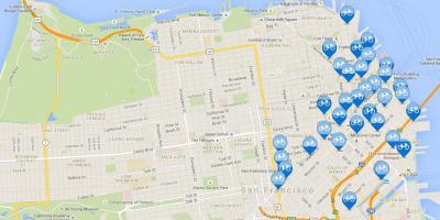 Map of San Francisco bike share