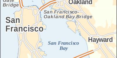 Map of San Francisco bridges